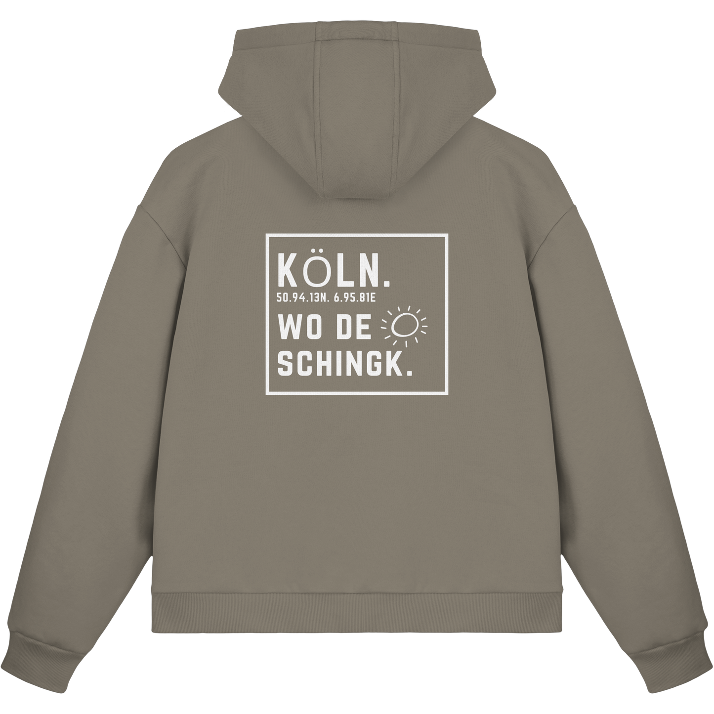 Wo de Sonn schingk - Köln Druck Rücken  - Fluffy Boxcut Zipper