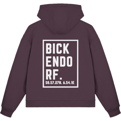 Bickendorf Koordinaten (großer Druck auf dem Rücken) - Fluffy Boxcut Zipper