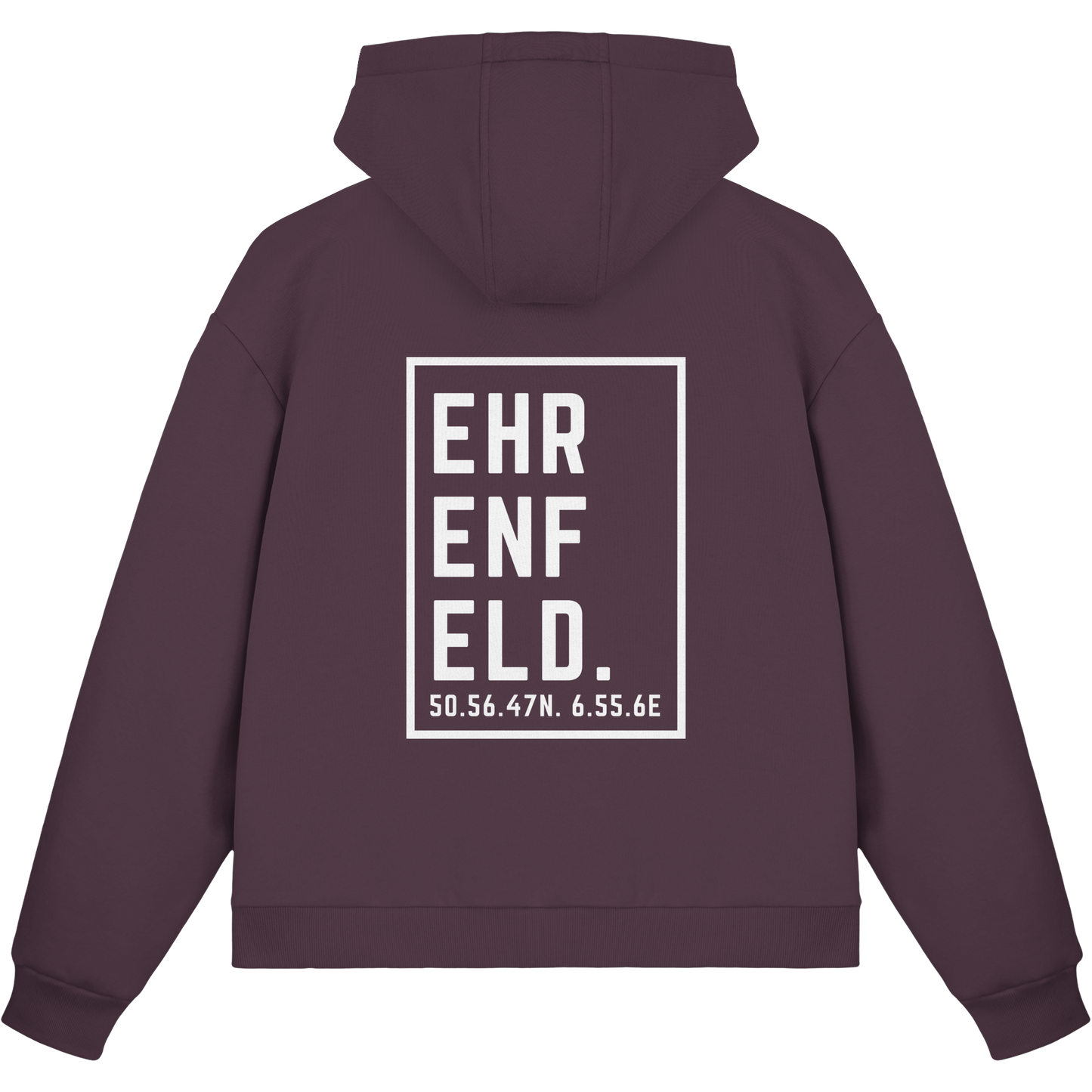 Ehrenfeld Koordinaten (großer Druck auf dem Rücken) - Fluffy Boxcut Zipper