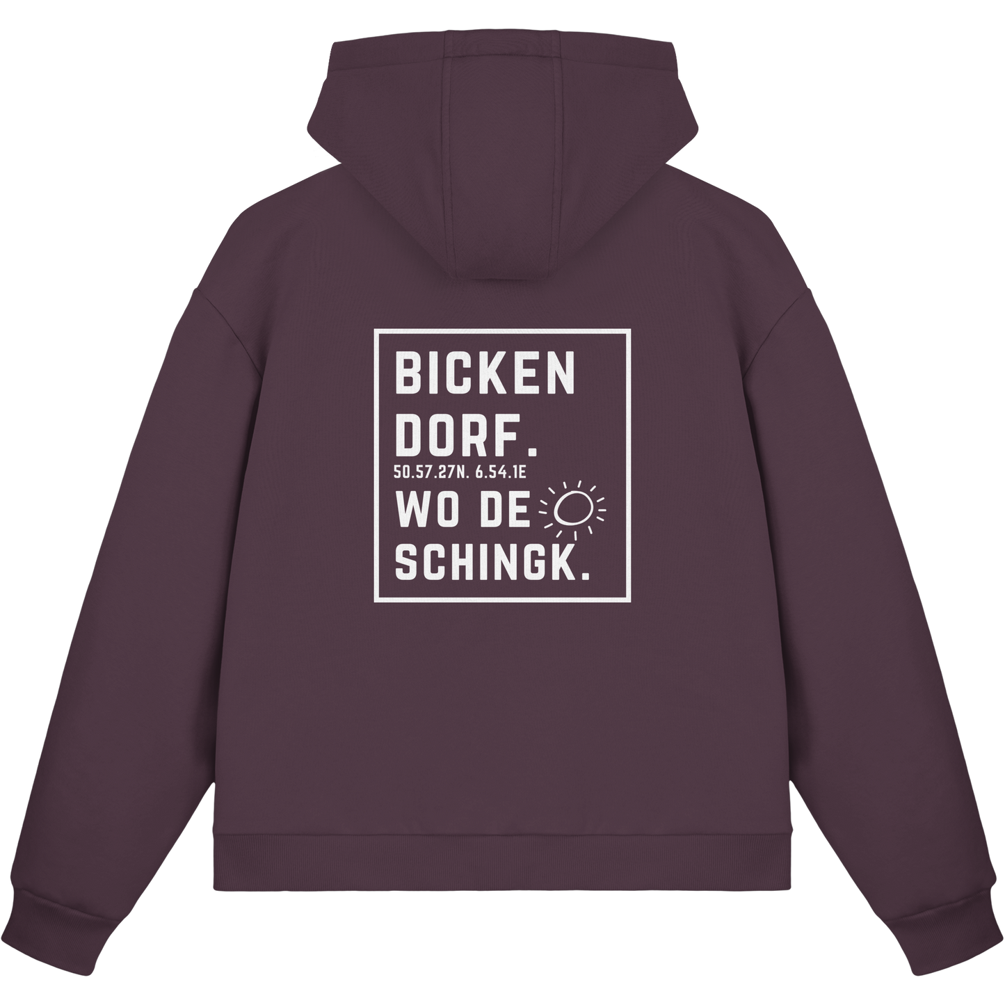 Wo de Sonn schingk - Bickendorf Druck Rücken - Fluffy Boxcut Zipper