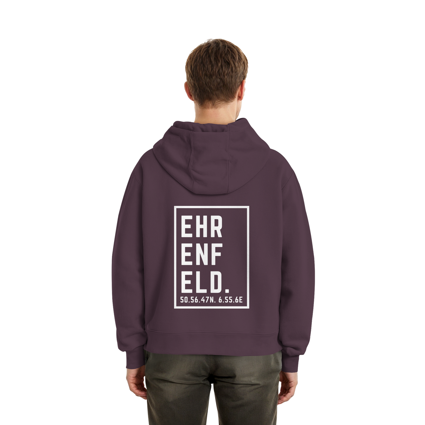 Ehrenfeld Koordinaten (großer Druck auf dem Rücken) - Fluffy Boxcut Zipper