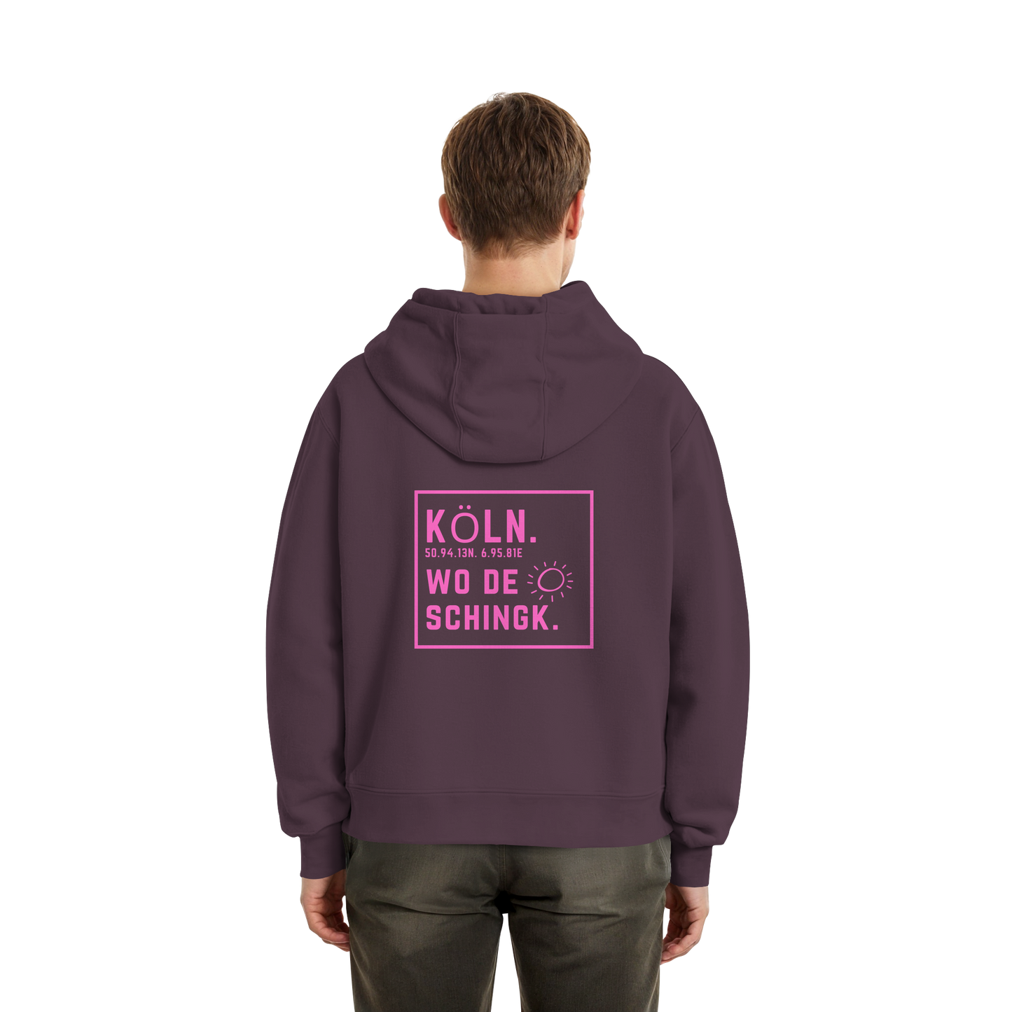 Wo de Sonn schingk - Köln Druck Rücken - Fluffy Boxcut Zipper