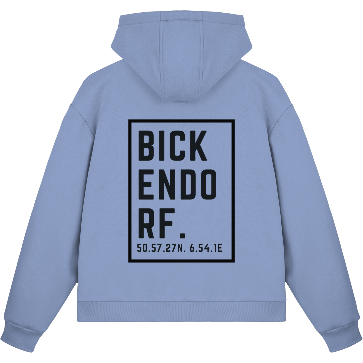 Bickendorf Koordinaten (großer Druck auf dem Rücken) - Fluffy Boxcut Zipper