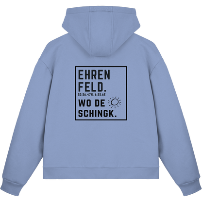Wo de Sonn schingk - Ehrenfeld Druck Rücken - Fluffy Boxcut Zipper