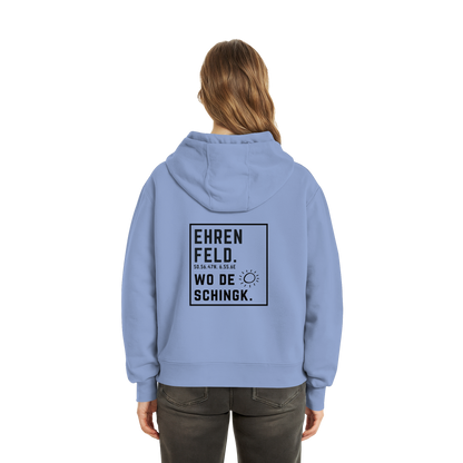 Wo de Sonn schingk - Ehrenfeld Druck Rücken - Fluffy Boxcut Zipper
