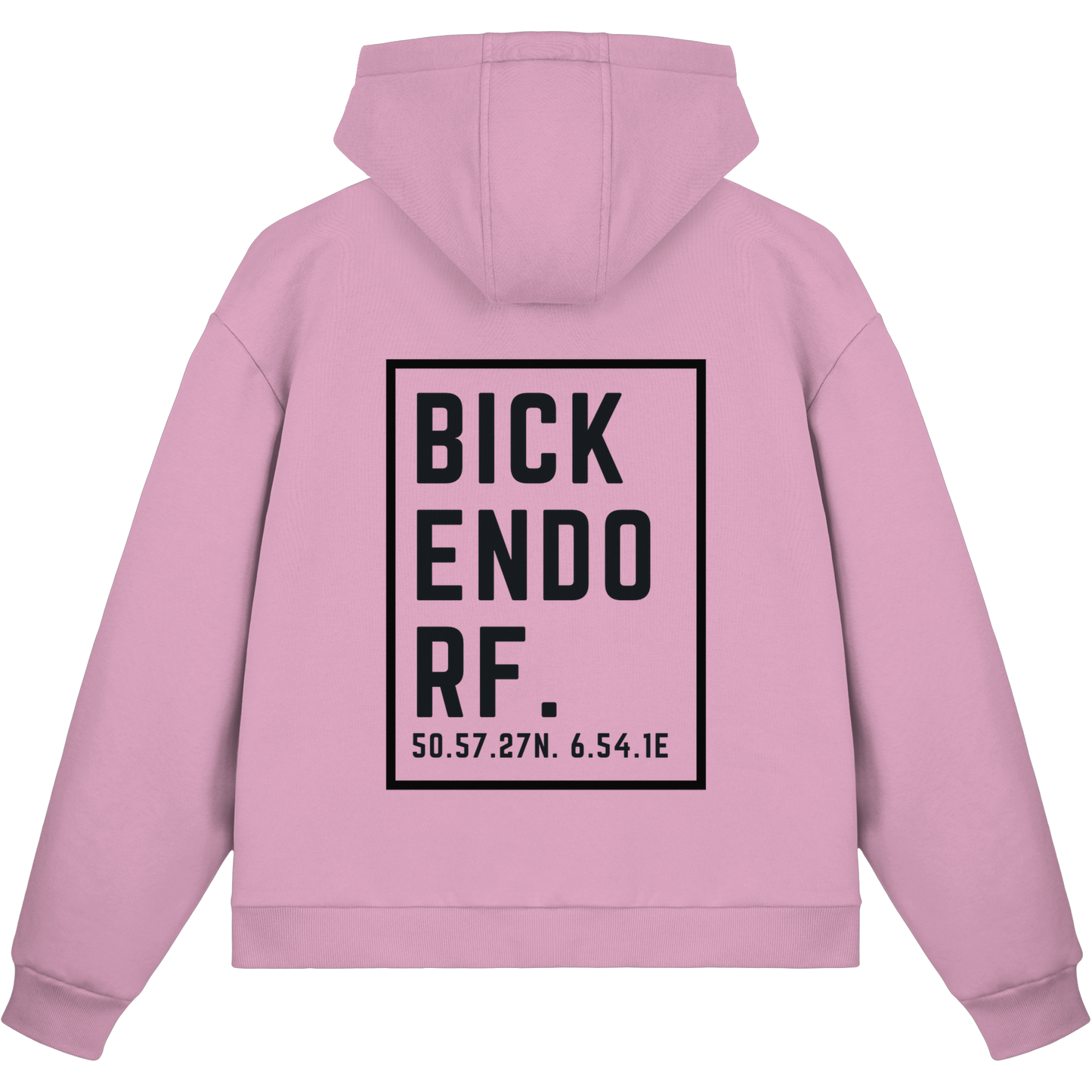 Bickendorf Koordinaten (großer Druck auf dem Rücken) - Fluffy Boxcut Zipper