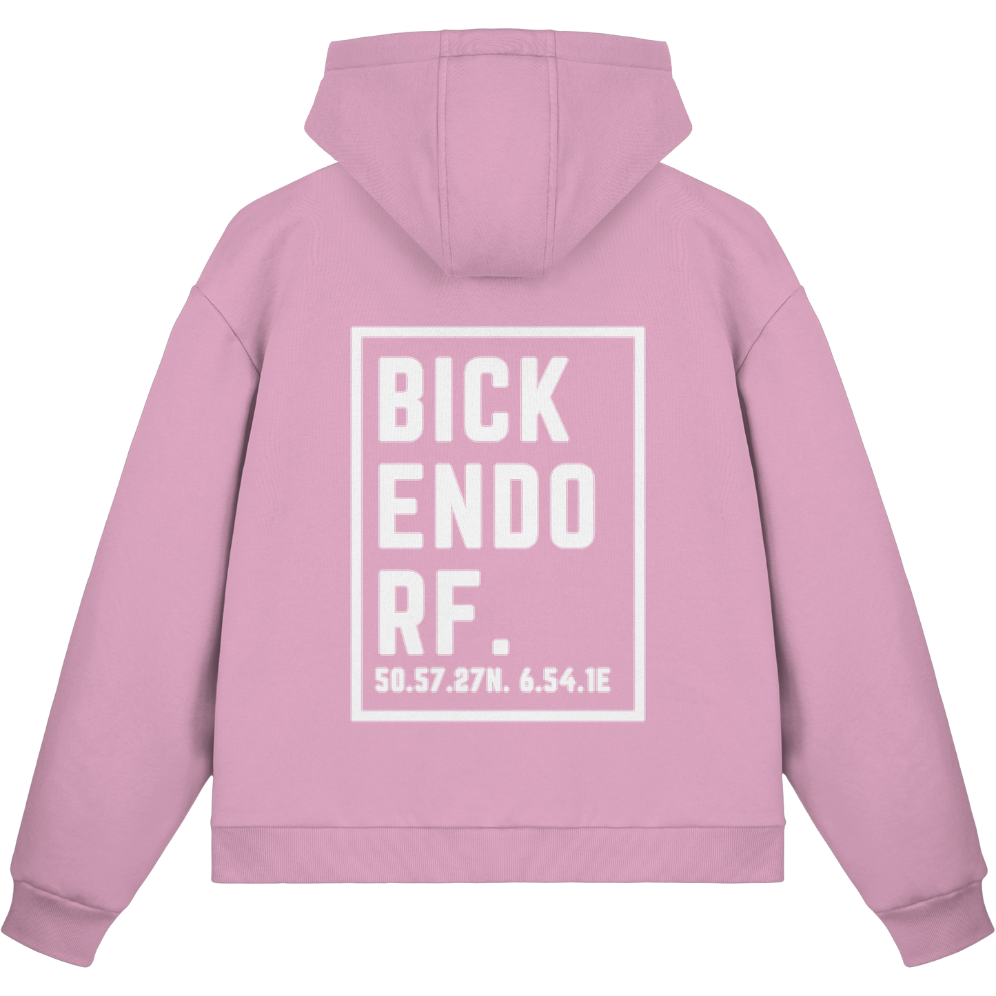 Bickendorf Koordinaten (großer Druck auf dem Rücken) - Fluffy Boxcut Zipper