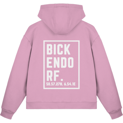 Bickendorf Koordinaten (großer Druck auf dem Rücken) - Fluffy Boxcut Zipper