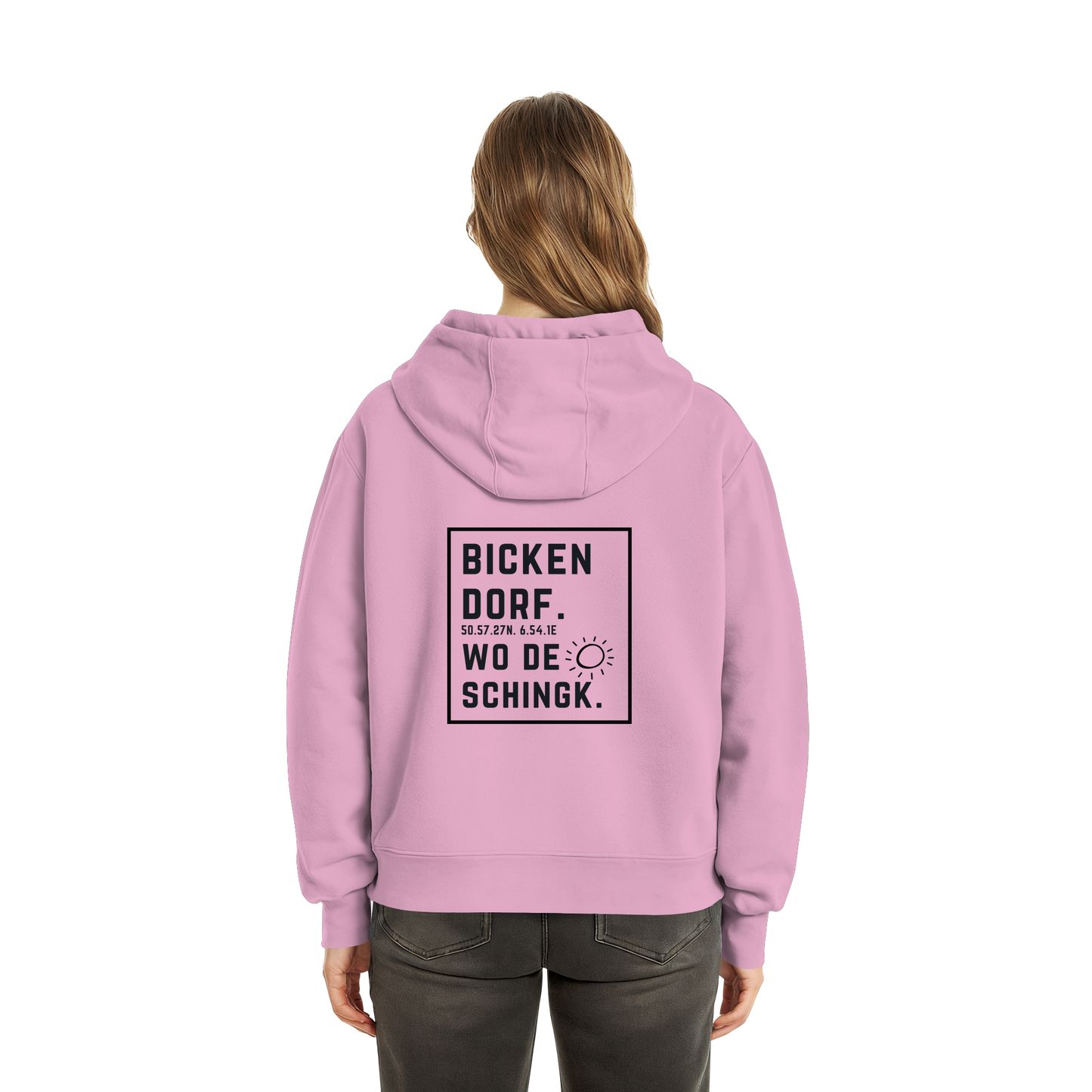 Wo de Sonn schingk - Bickendorf Druck Rücken - Fluffy Boxcut Zipper