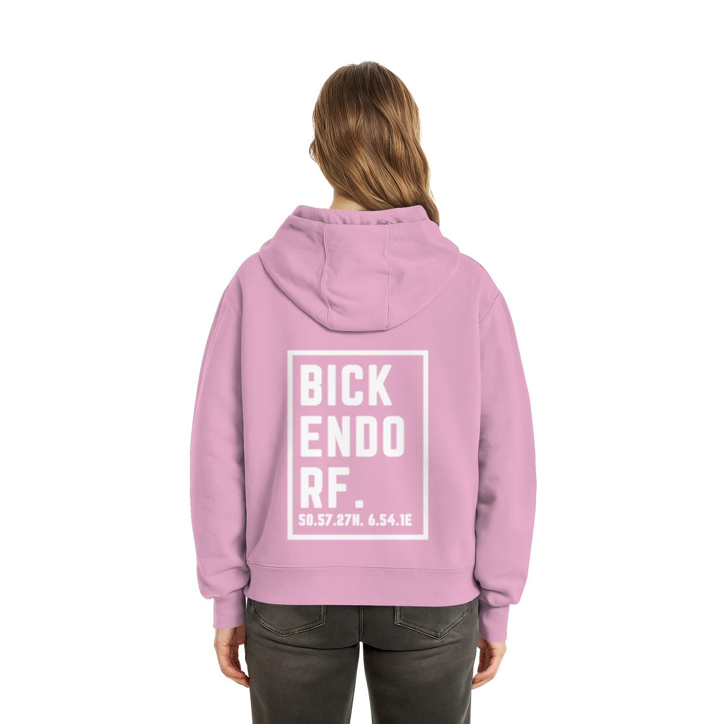 Bickendorf Koordinaten (großer Druck auf dem Rücken) - Fluffy Boxcut Zipper