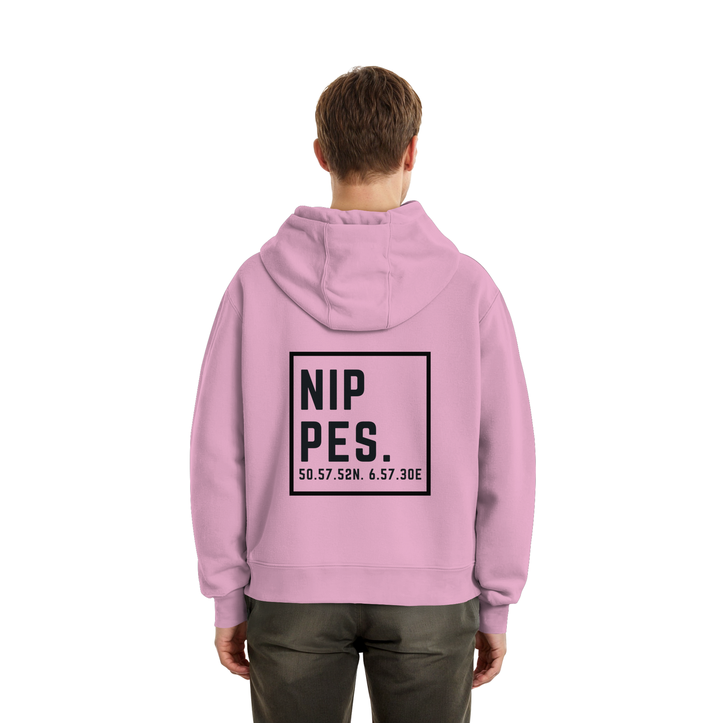 Nippes Koordinaten (großer Druck auf dem Rücken) - Fluffy Boxcut Zipper