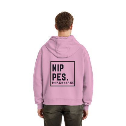 Nippes Koordinaten (großer Druck auf dem Rücken) - Fluffy Boxcut Zipper