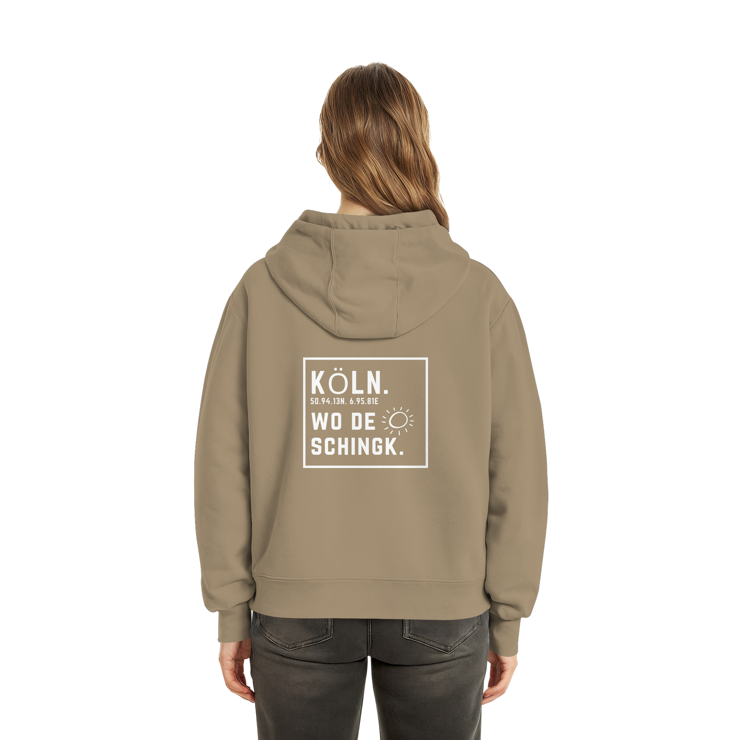 Wo de Sonn schingk - Köln Druck Rücken  - Fluffy Boxcut Zipper
