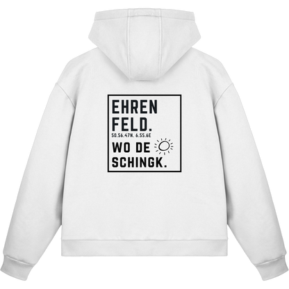 Wo de Sonn schingk - Ehrenfeld Druck Rücken - Fluffy Boxcut Zipper