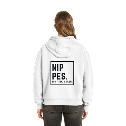 Nippes Koordinaten (großer Druck auf dem Rücken) - Fluffy Boxcut Zipper