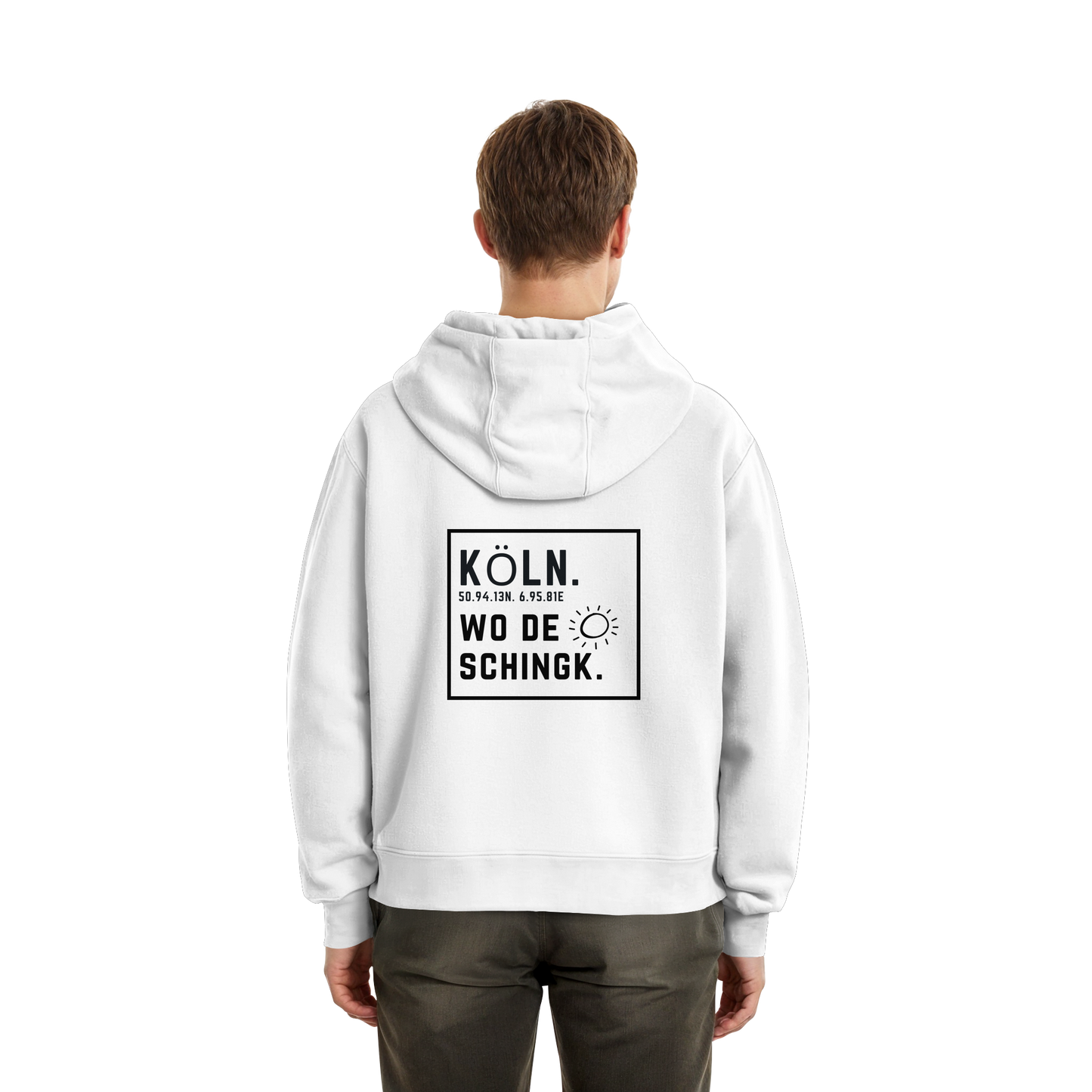 Wo de Sonn schingk - Köln Druck Rücken  - Fluffy Boxcut Zipper
