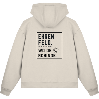 Wo de Sonn schingk - Ehrenfeld Druck Rücken - Fluffy Boxcut Zipper