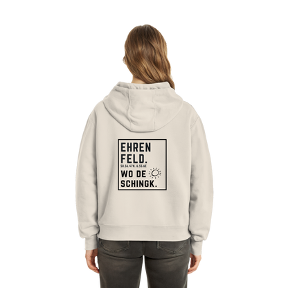 Wo de Sonn schingk - Ehrenfeld Druck Rücken - Fluffy Boxcut Zipper