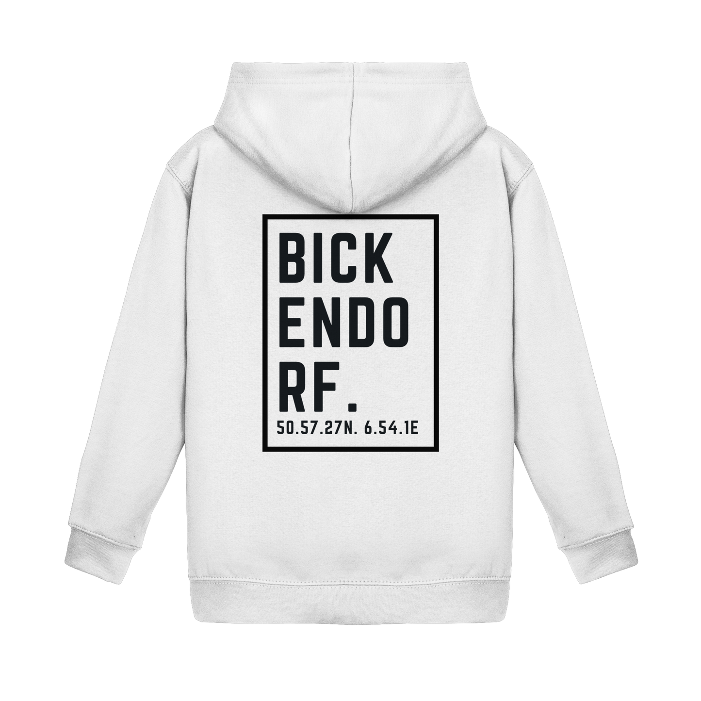 Bickendorf Koordinaten (großer Druck auf dem Rücken) - Kids Basic Hoodie