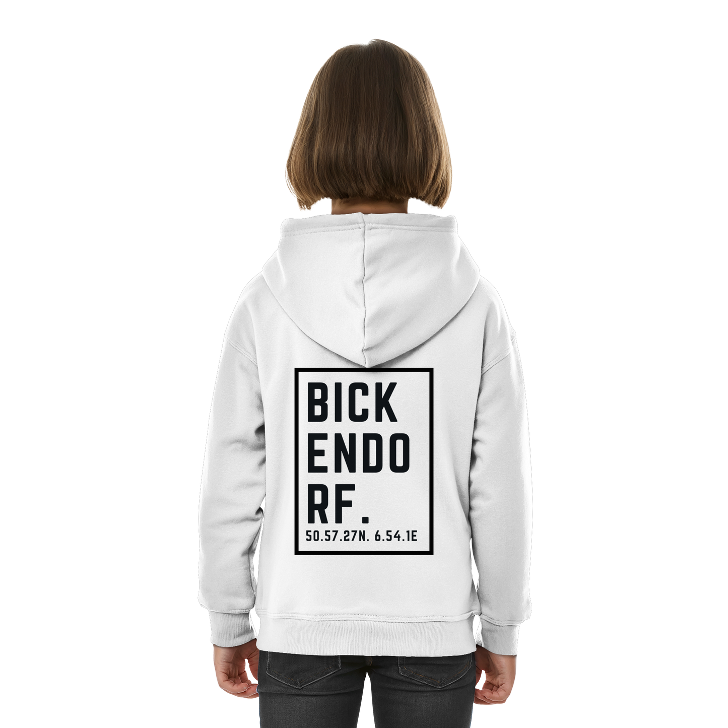 Bickendorf Koordinaten (großer Druck auf dem Rücken) - Kids Basic Hoodie