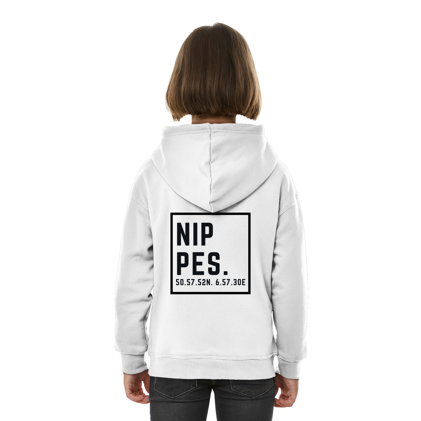 Nippes Koordinaten (großer Druck auf dem Rücken) - Kids Basic Hoodie