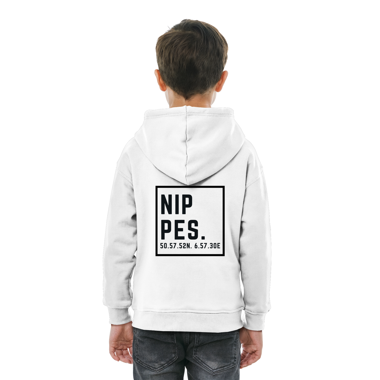 Nippes Koordinaten (großer Druck auf dem Rücken) - Kids Basic Hoodie