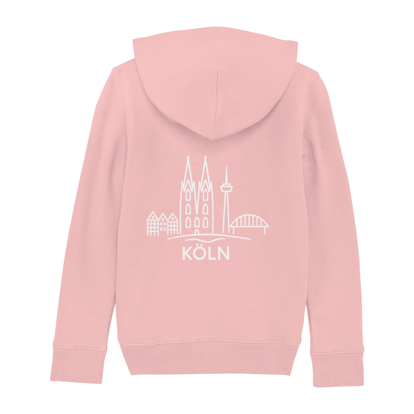 Köln Skyline (großer Druck auf dem Rücken) - Kids Basic Hoodie