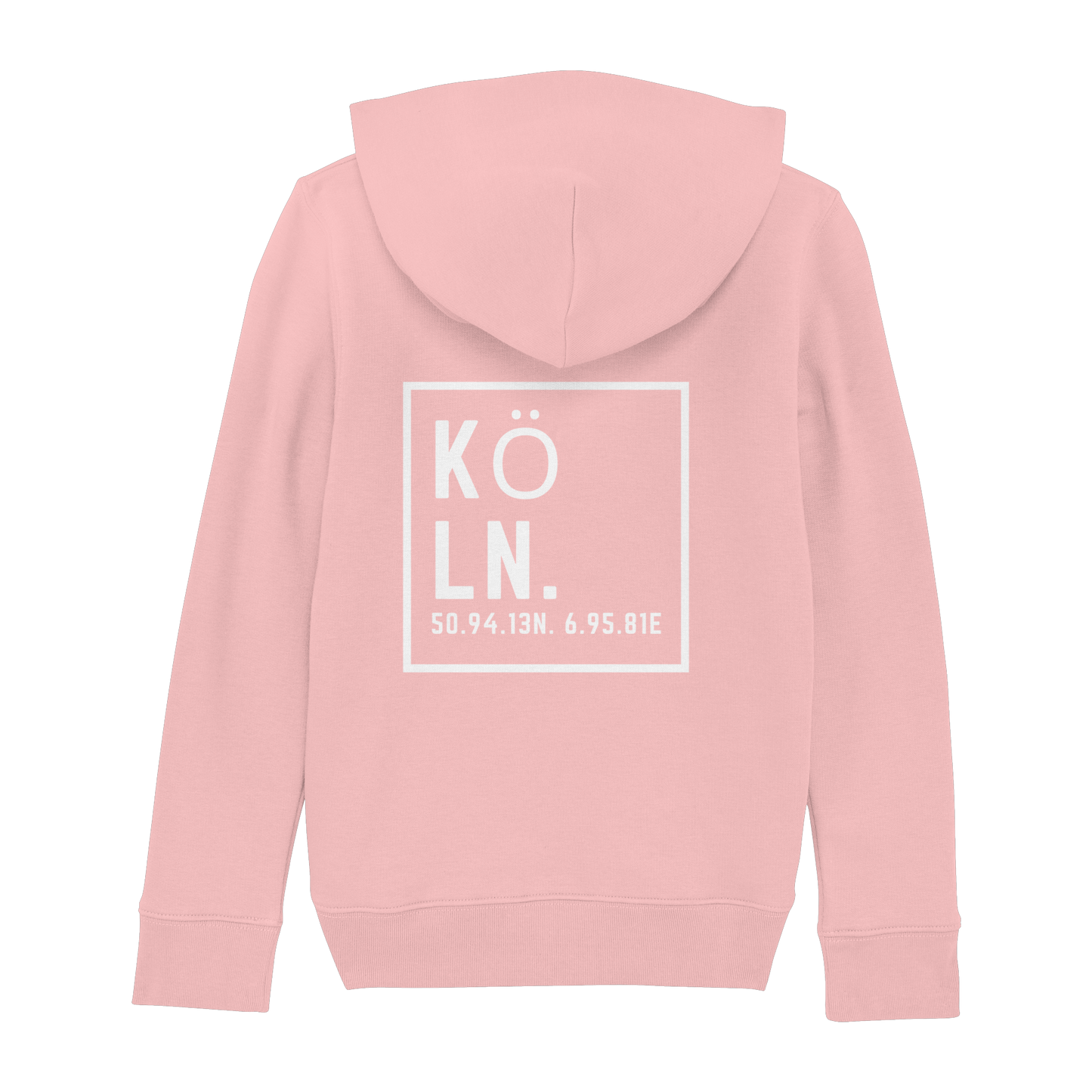 Köln Koordinaten (großer Druck auf dem Rücken) - Kids Basic Hoodie