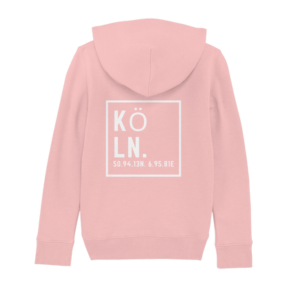 Köln Koordinaten (großer Druck auf dem Rücken) - Kids Basic Hoodie