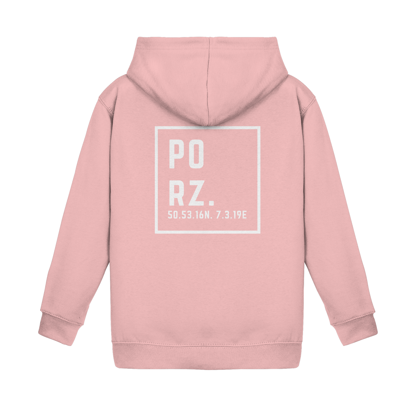 Porz Koordinaten (großer Druck Rücken) - Kids Basic Hoodie