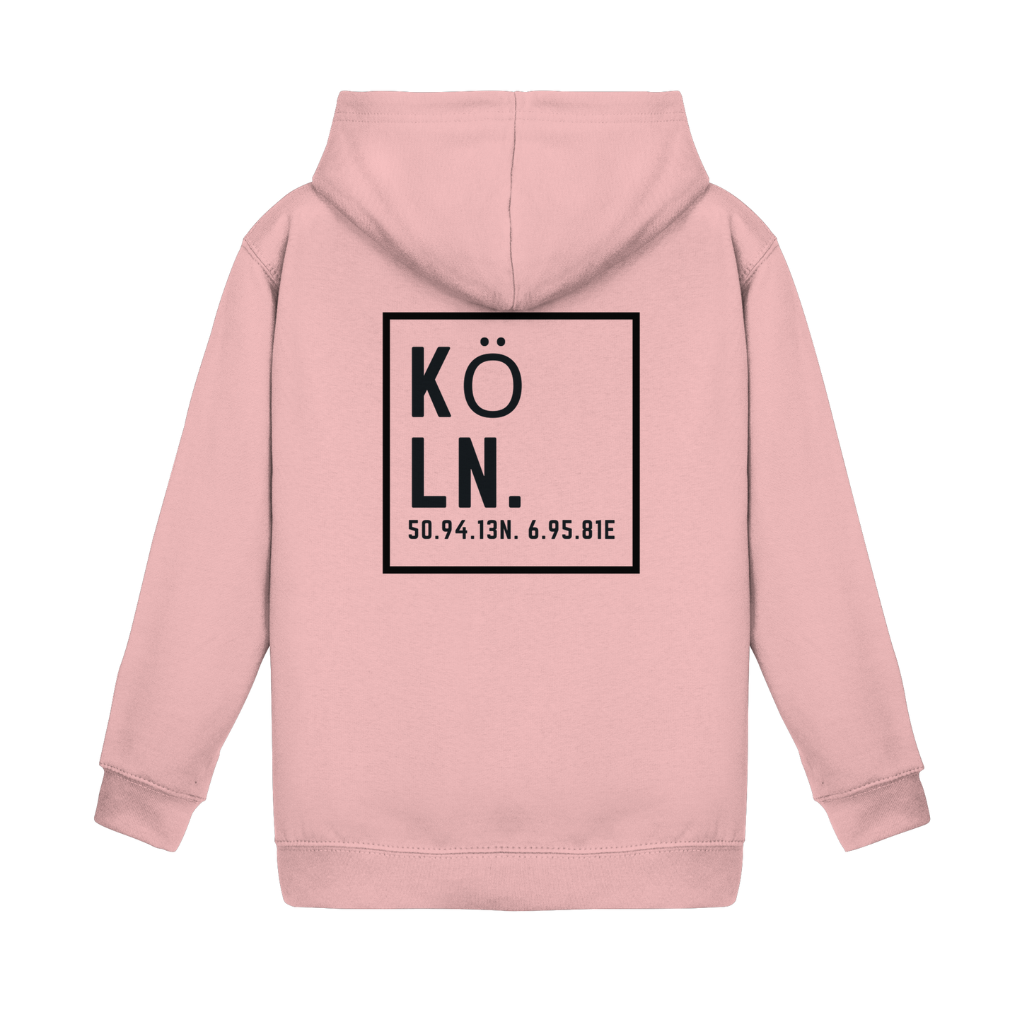Köln Koordinaten (großer Druck auf dem Rücken) - Kids Basic Hoodie