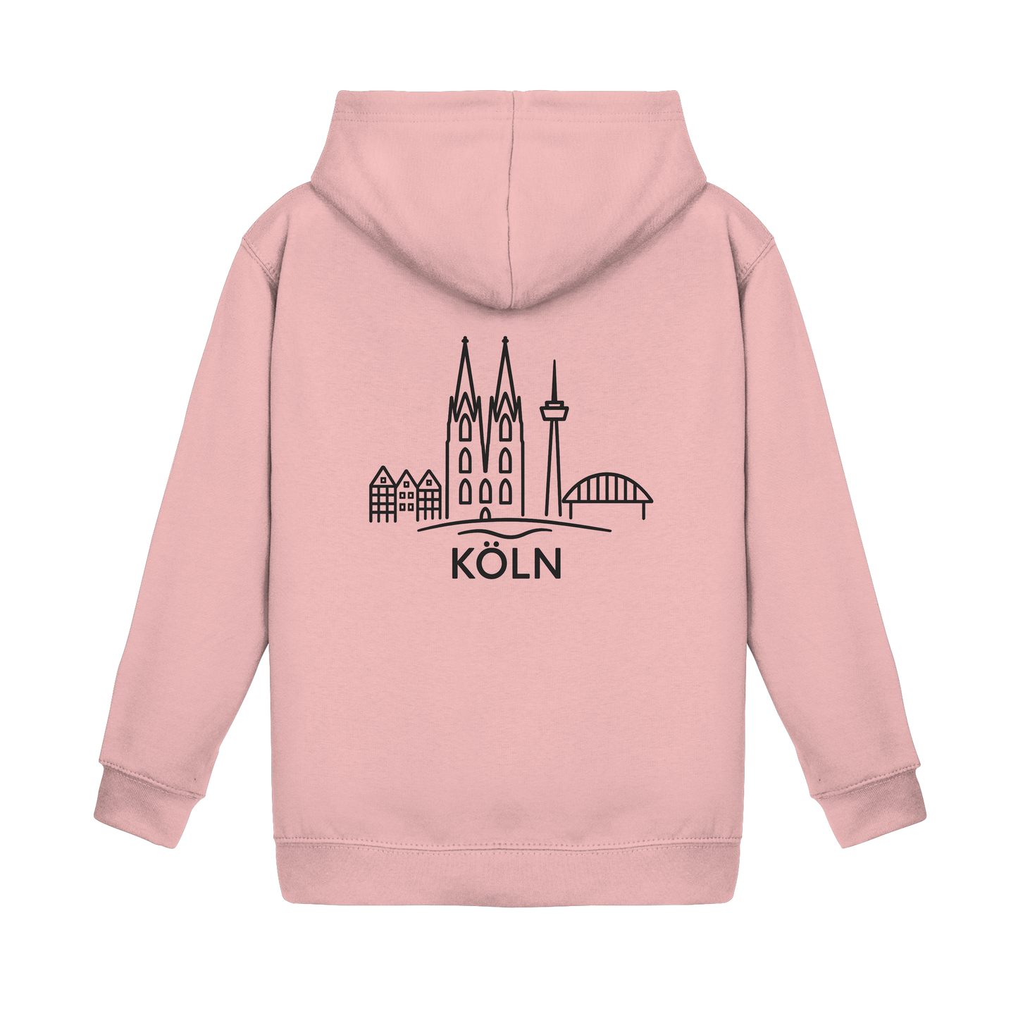 Köln Skyline (großer Druck auf dem Rücken) - Kids Basic Hoodie