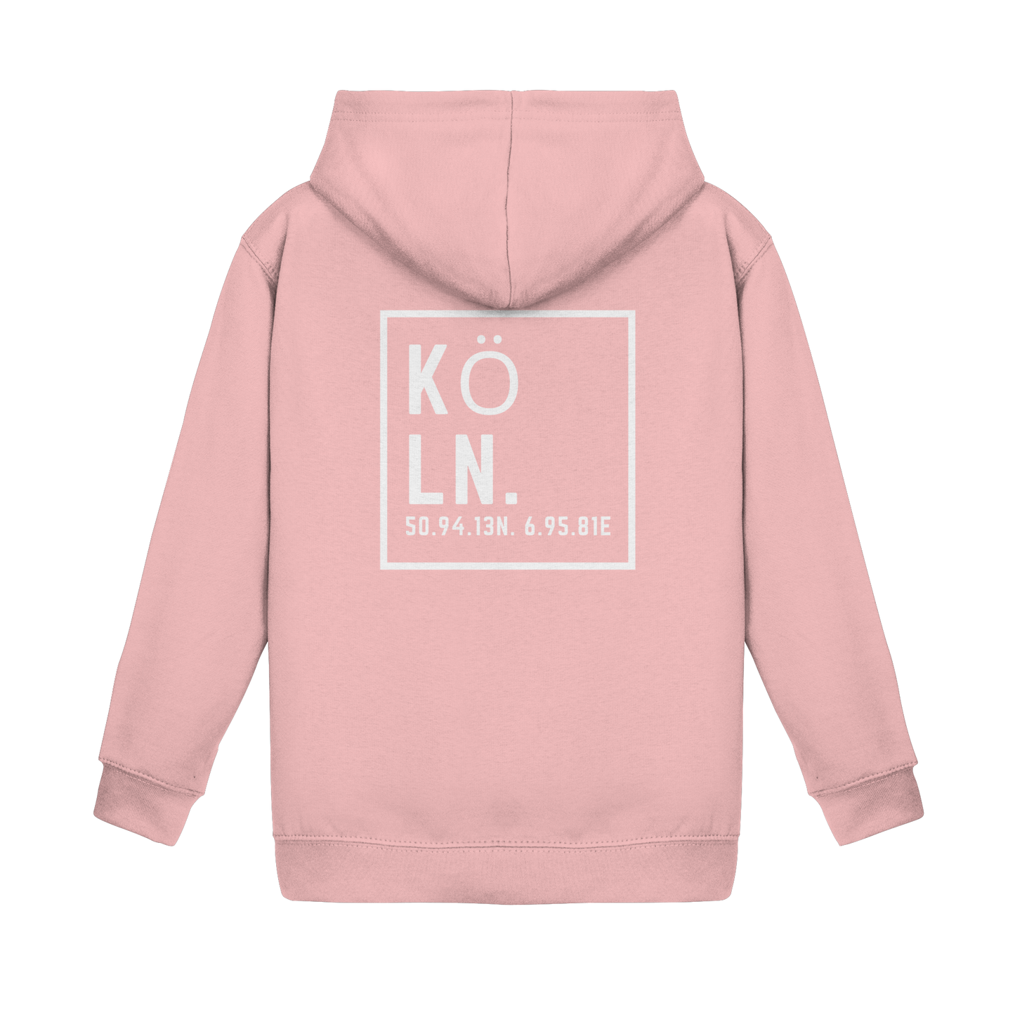 Köln Koordinaten (großer Druck auf dem Rücken) - Kids Basic Hoodie