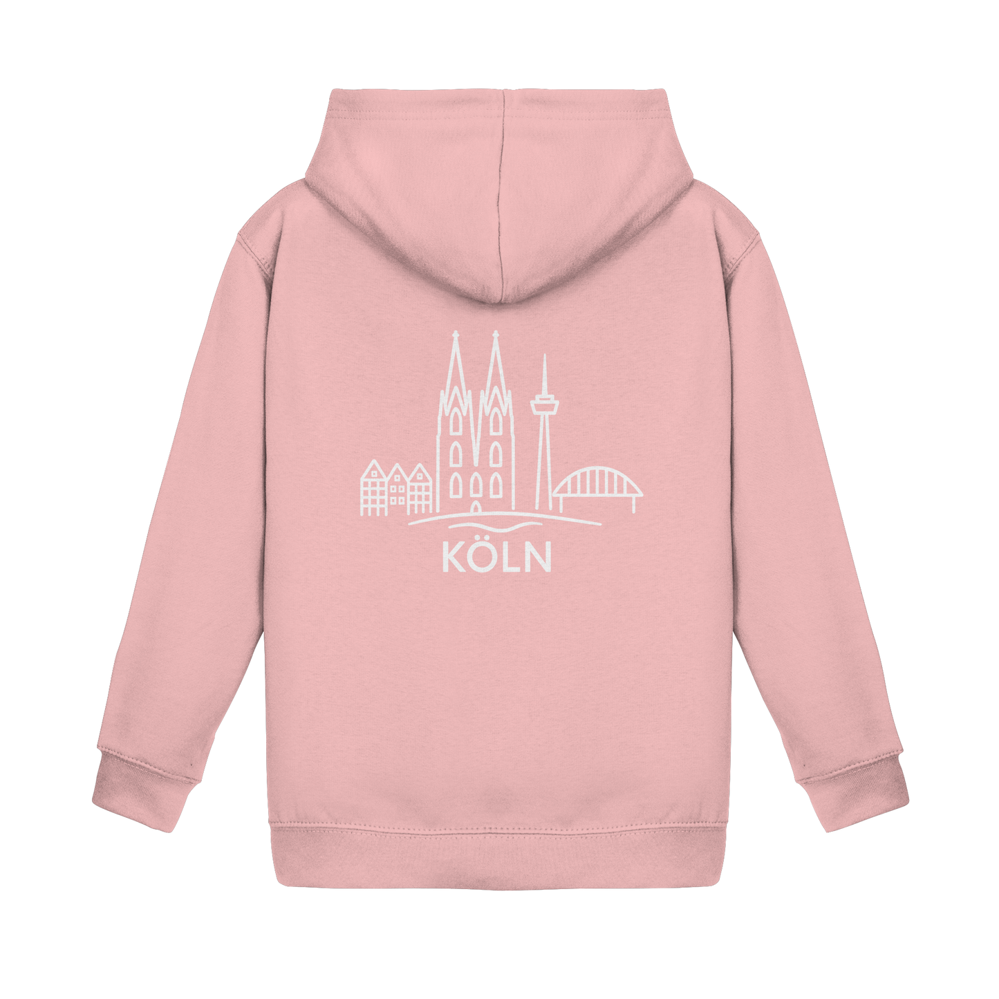 Köln Skyline (großer Druck auf dem Rücken) - Kids Basic Hoodie