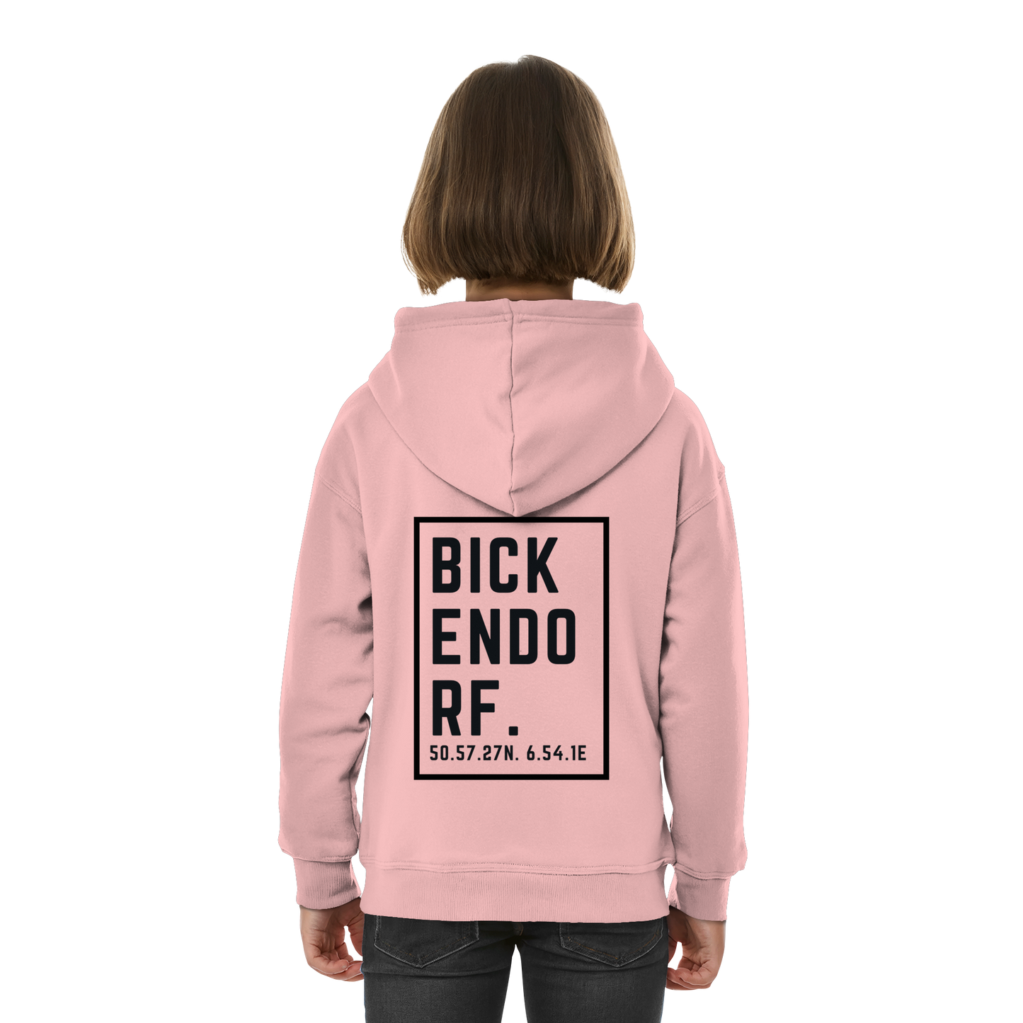 Bickendorf Koordinaten (großer Druck auf dem Rücken) - Kids Basic Hoodie
