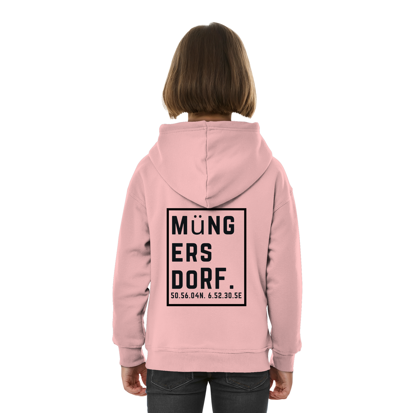 Müngersdorf Koordinaten (großer Druck auf dem Rücken) - Kids Basic Hoodie