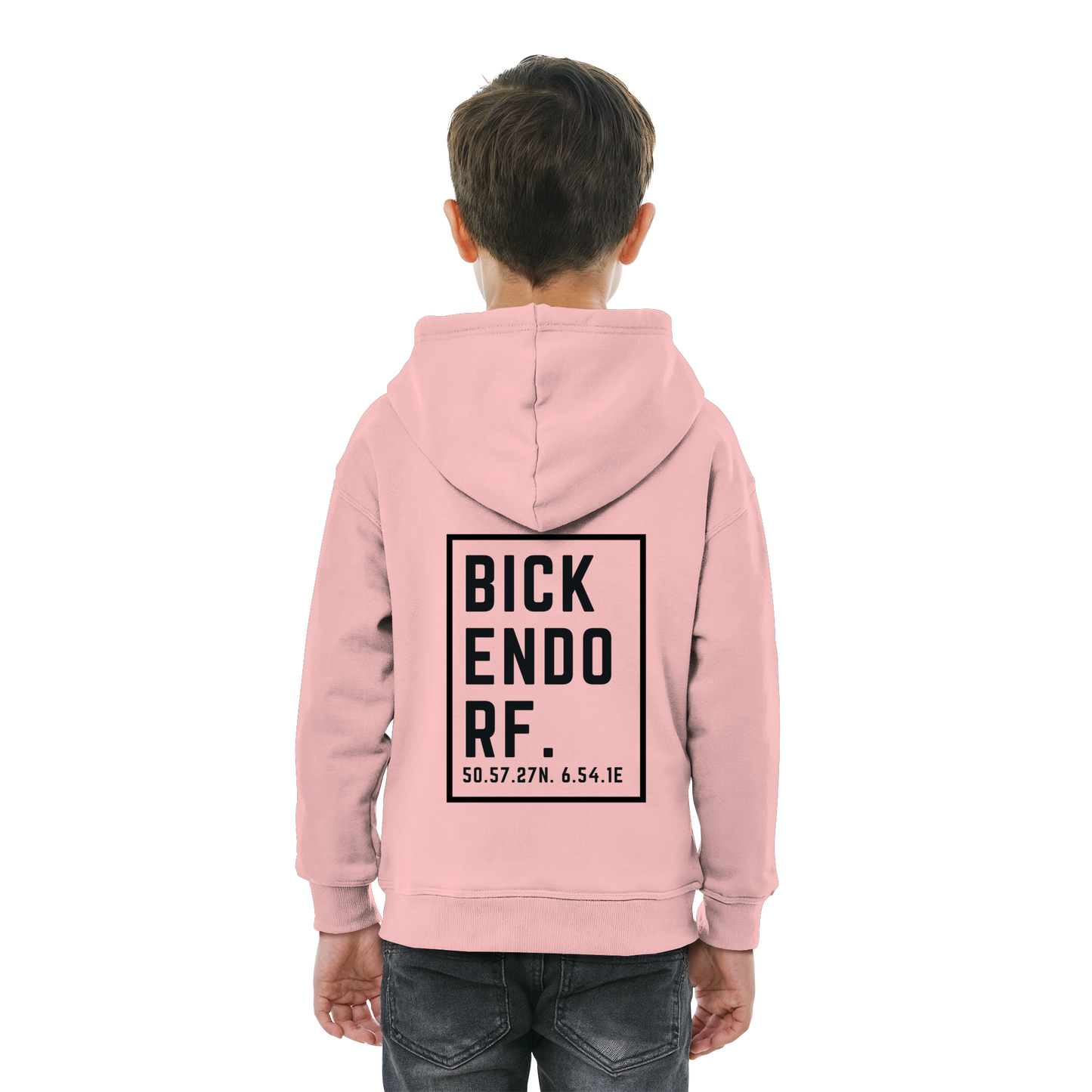 Bickendorf Koordinaten (großer Druck auf dem Rücken) - Kids Basic Hoodie