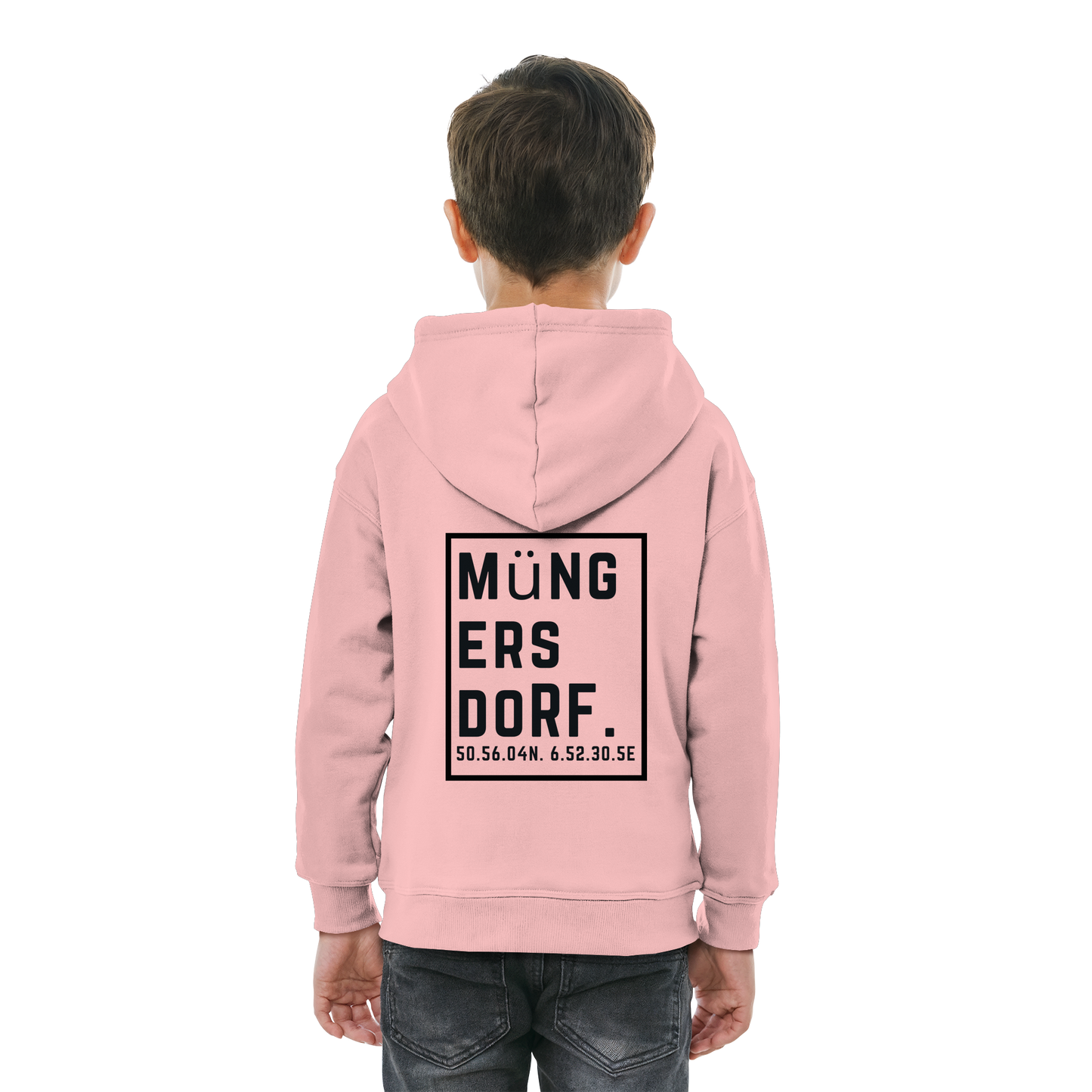 Müngersdorf Koordinaten (großer Druck auf dem Rücken) - Kids Basic Hoodie