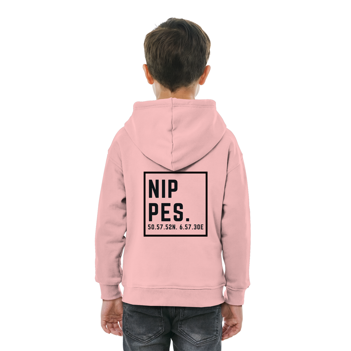 Nippes Koordinaten (großer Druck auf dem Rücken) - Kids Basic Hoodie