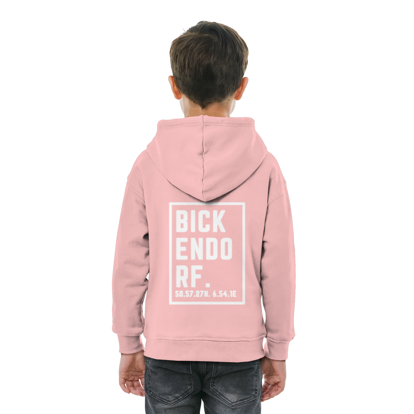 Bickendorf Koordinaten (großer Druck auf dem Rücken) - Kids Basic Hoodie