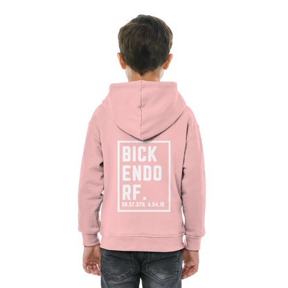 Bickendorf Koordinaten (großer Druck auf dem Rücken) - Kids Basic Hoodie