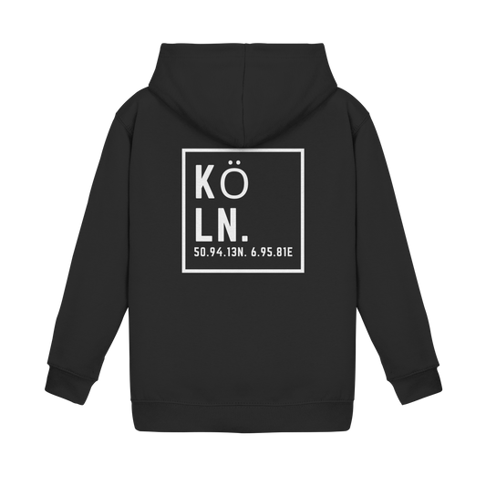 Köln Koordinaten (großer Druck auf dem Rücken) - Kids Basic Hoodie