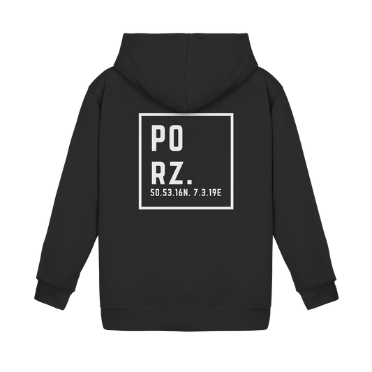 Porz Koordinaten (großer Druck Rücken) - Kids Basic Hoodie