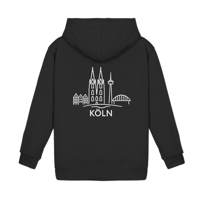 Köln Skyline (großer Druck auf dem Rücken) - Kids Basic Hoodie