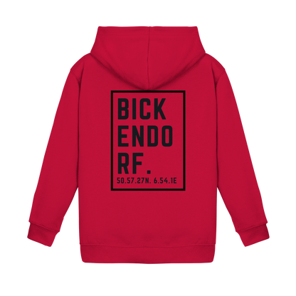 Bickendorf Koordinaten (großer Druck auf dem Rücken) - Kids Basic Hoodie