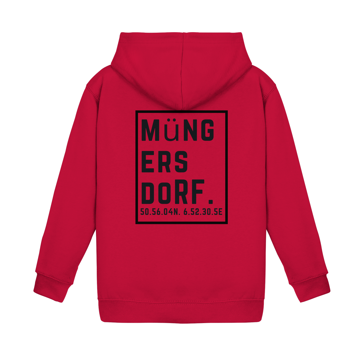 Müngersdorf Koordinaten (großer Druck auf dem Rücken) - Kids Basic Hoodie