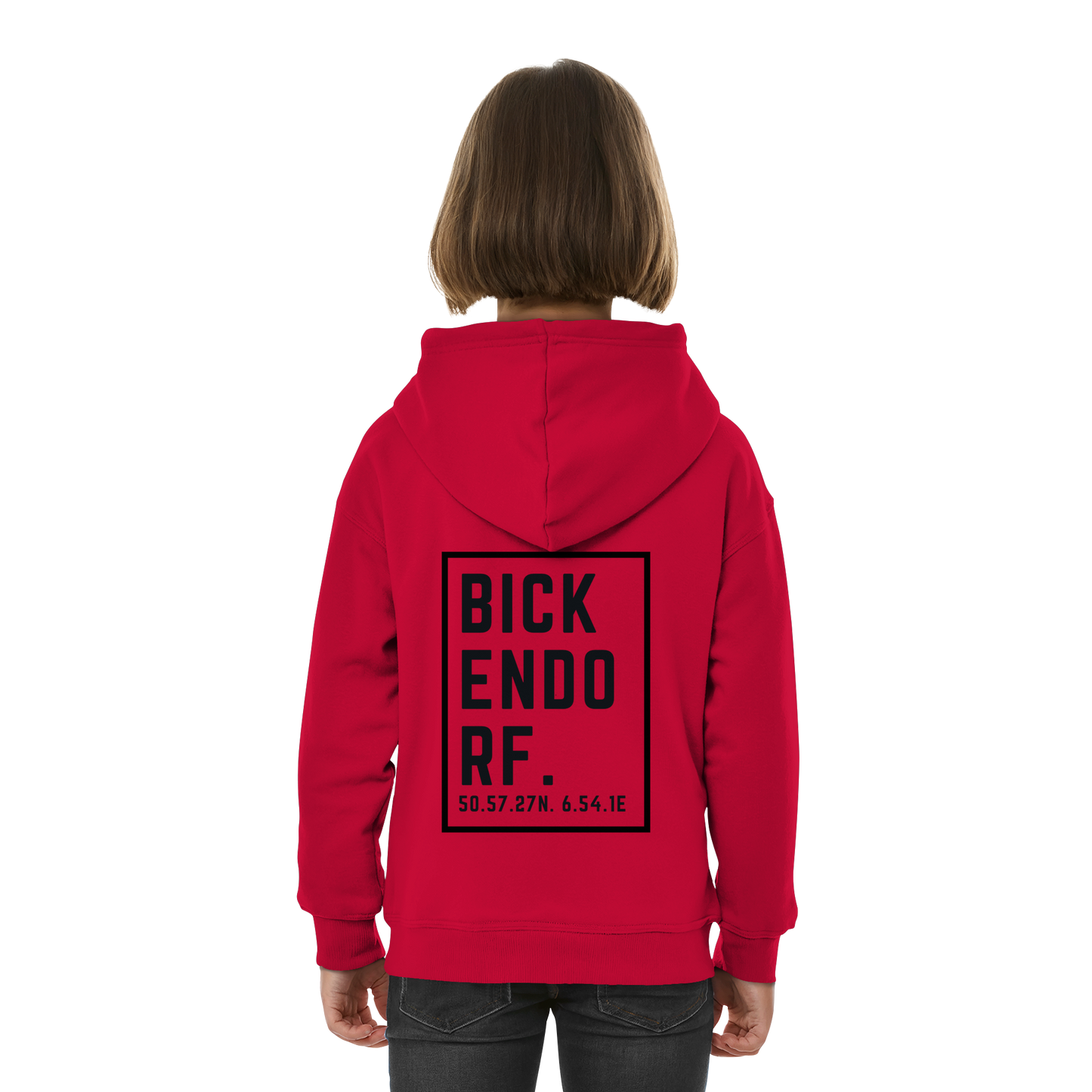 Bickendorf Koordinaten (großer Druck auf dem Rücken) - Kids Basic Hoodie