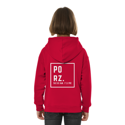 Porz Koordinaten (großer Druck Rücken) - Kids Basic Hoodie