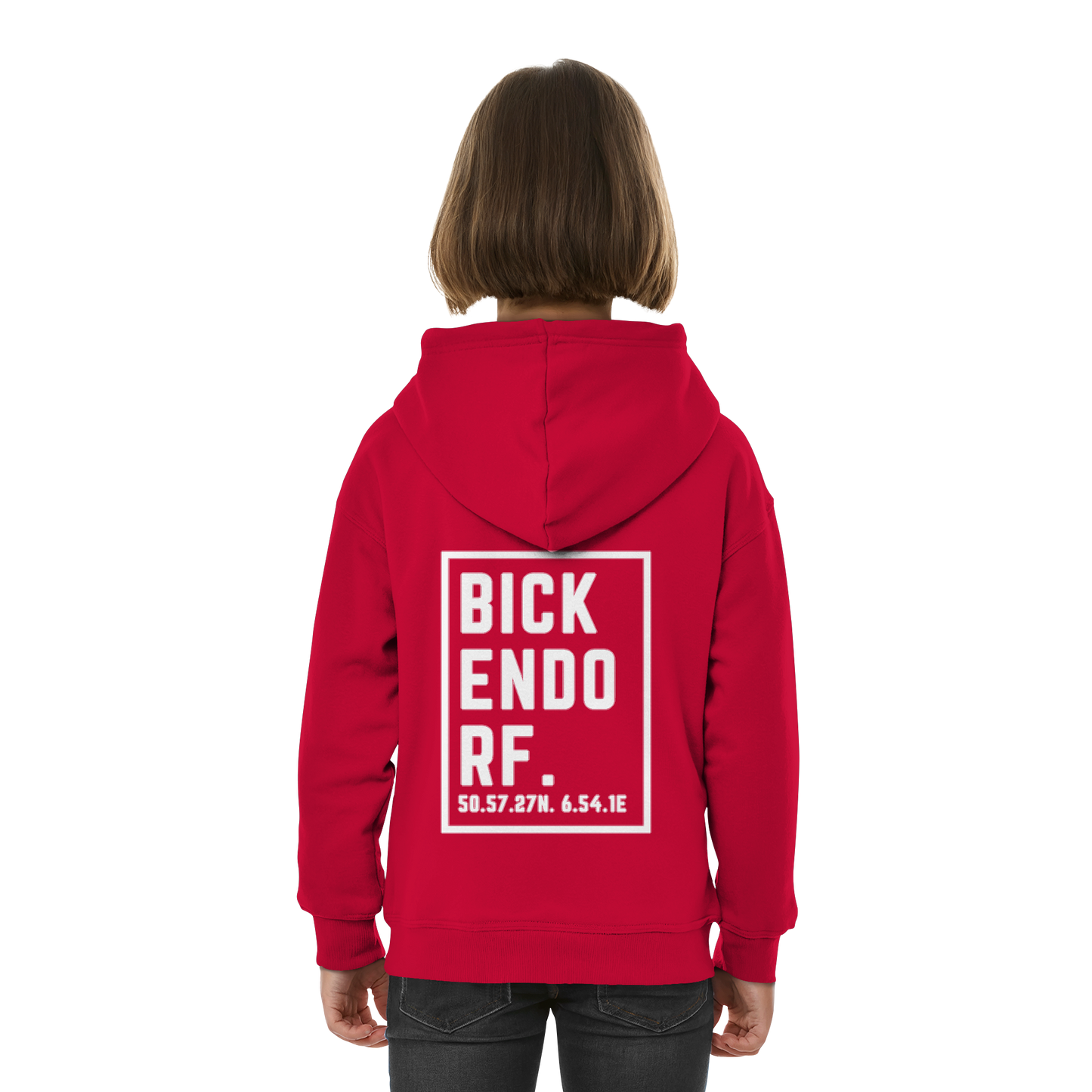 Bickendorf Koordinaten (großer Druck auf dem Rücken) - Kids Basic Hoodie
