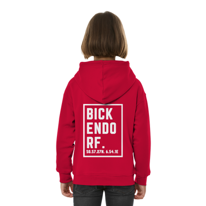 Bickendorf Koordinaten (großer Druck auf dem Rücken) - Kids Basic Hoodie